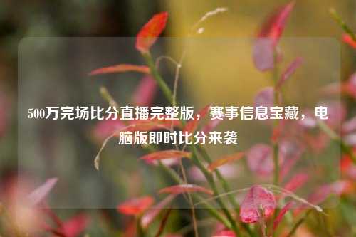 500万完场比分直播完整版,赛事信息宝藏,电脑版即时比分来袭