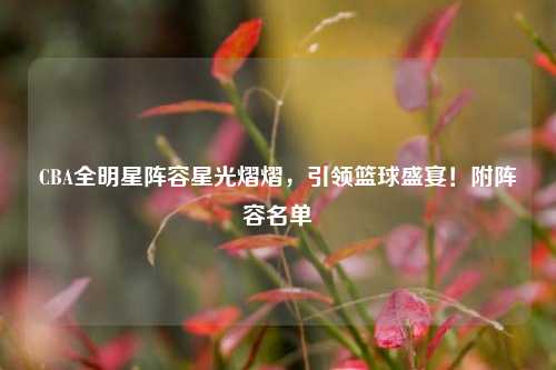 CBA全明星阵容星光熠熠,引领篮球盛宴!附阵容名单