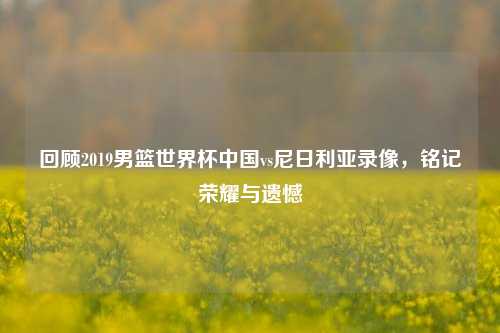 回顾2019男篮世界杯中国vs尼日利亚录像,铭记荣耀与遗憾
