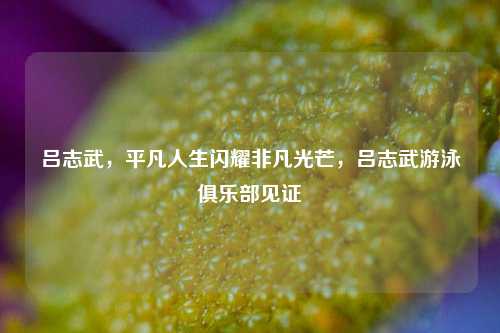 吕志武,平凡人生闪耀非凡光芒,吕志武游泳俱乐部见证