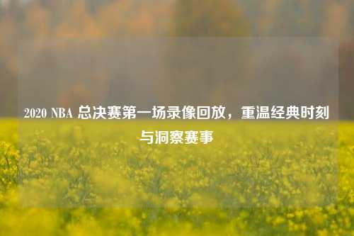2020 NBA 总决赛之一场录像回放,重温经典时刻与洞察赛事