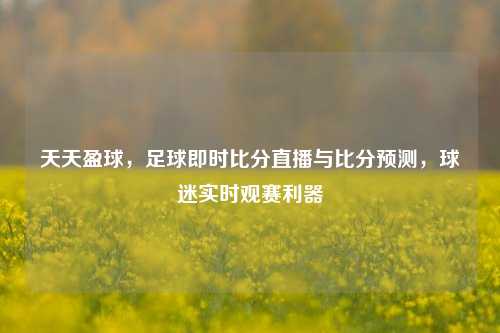 天天盈球,足球即时比分直播与比分预测,球迷实时观赛利器