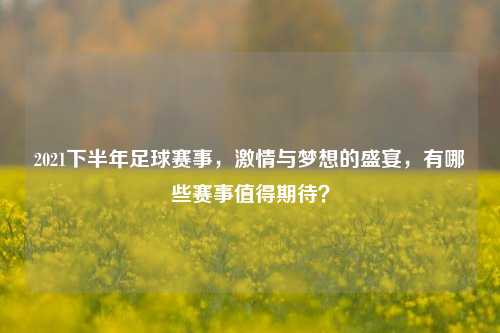 2021下半年足球赛事,***与梦想的盛宴,有哪些赛事值得期待?