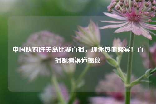 中国队对阵关岛比赛直播,球迷热血盛宴!直播观看渠道揭秘