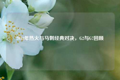 2013年热火与马刺经典对决,G2与G7回顾