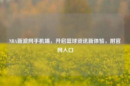 NBA新浪网手机端,开启篮球资讯新体验,附官网入口