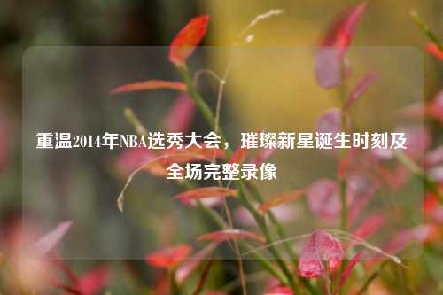 重温2014年NBA选秀大会,璀璨新星诞生时刻及全场完整录像