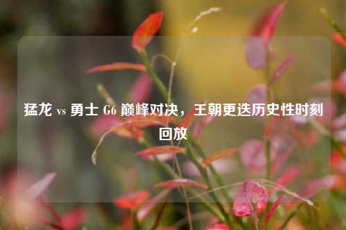 猛龙 vs 勇士 G6 巅峰对决,王朝更迭历史性时刻回放
