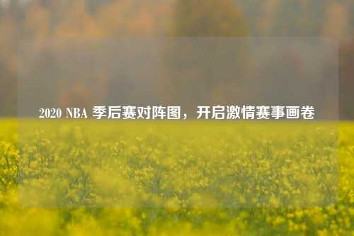 2020 NBA 季后赛对阵图,开启***赛事画卷