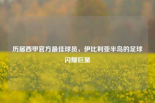 历届西甲官方更佳球员,伊比利亚半岛的足球闪耀巨星