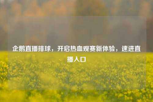 企鹅直播排球,开启热血观赛新体验,速进直播入口
