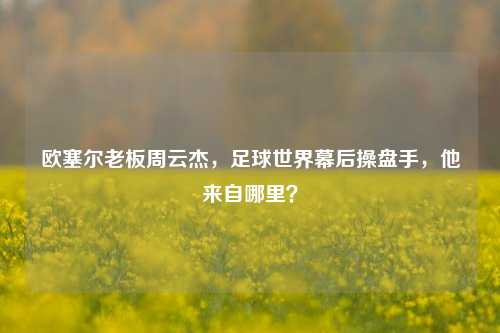 欧塞尔老板周云杰,足球世界幕后操盘手,他来自哪里?