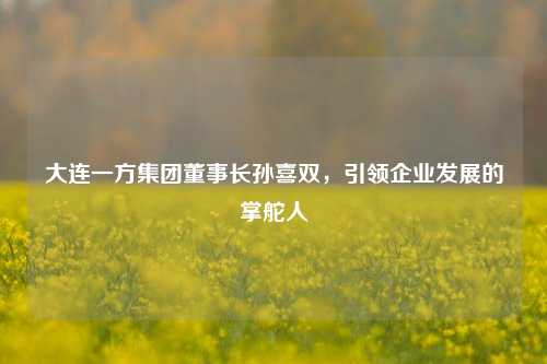 大连一方集团董事长孙喜双,引领企业发展的掌舵人
