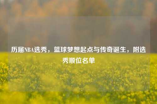 历届NBA选秀,篮球梦想起点与传奇诞生,附选秀顺位名单