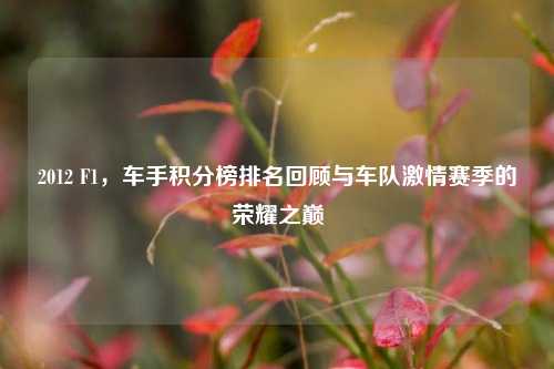 2012 F1,车手积分榜排名回顾与车队***赛季的荣耀之巅