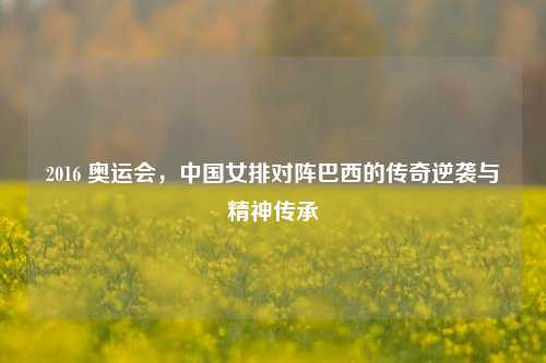 2016 奥运会,中国女排对阵巴西的传奇逆袭与精神传承