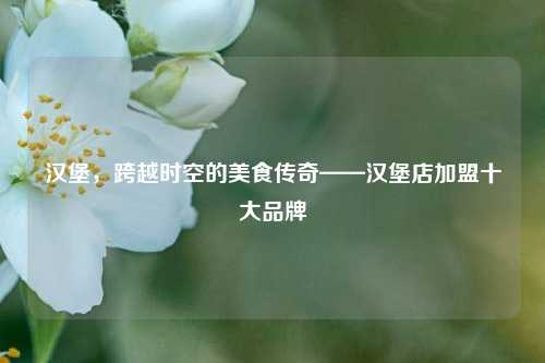 汉堡,跨越时空的美食传奇——汉堡店加盟十大品牌