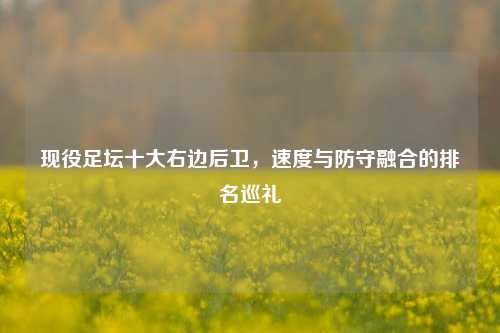 现役足坛十大右边后卫,速度与防守融合的排名巡礼
