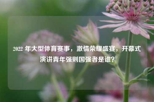 2022 年大型体育赛事,***荣耀盛宴,开幕式演讲青年强则国强者是谁?